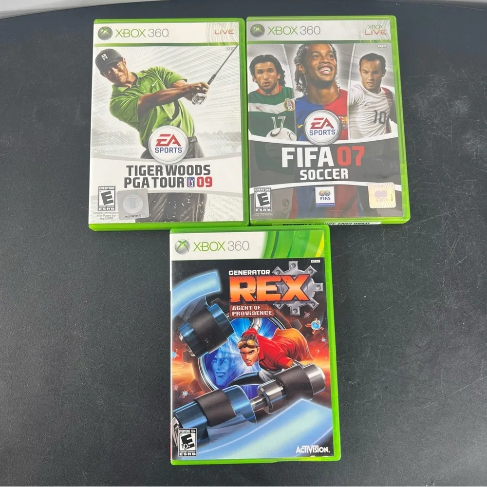Microsoft Xbox 360 S 4GB Console System Bundle Lot With 9 Games Tested & Working